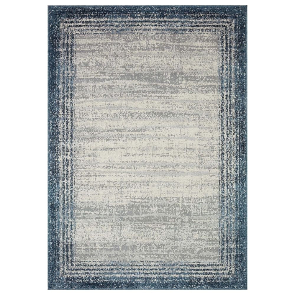 Loloi II Austen AUS-02 5"3" x 7"7" Pebble and Blue Area Rug, , large