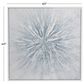 Maple and Jade 39" x 39" Canvas Starburst Radial Wall Art with Silver Frame in White, Blue and Gray, , large
