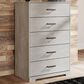 Ashley Shawburn 5-Drawer Chest in Light Gray, , large