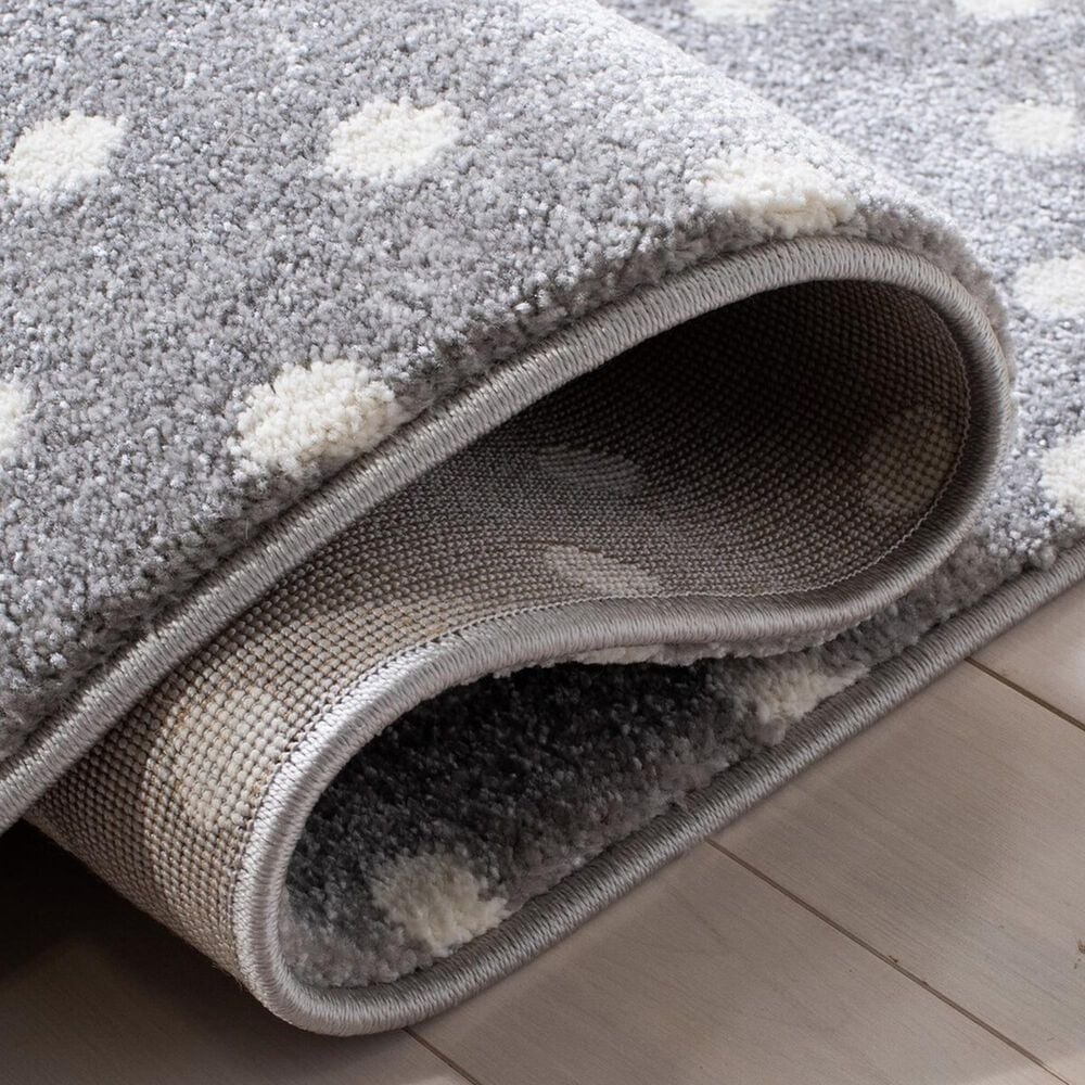 Safavieh Carousel 3&#39; Square Grey, Ivory and Pink Kids  Area Rug, , large