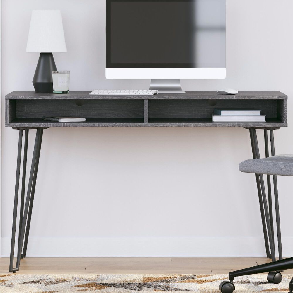 Ashley Strumford Home Office Desk in Charcoal and Black, , large