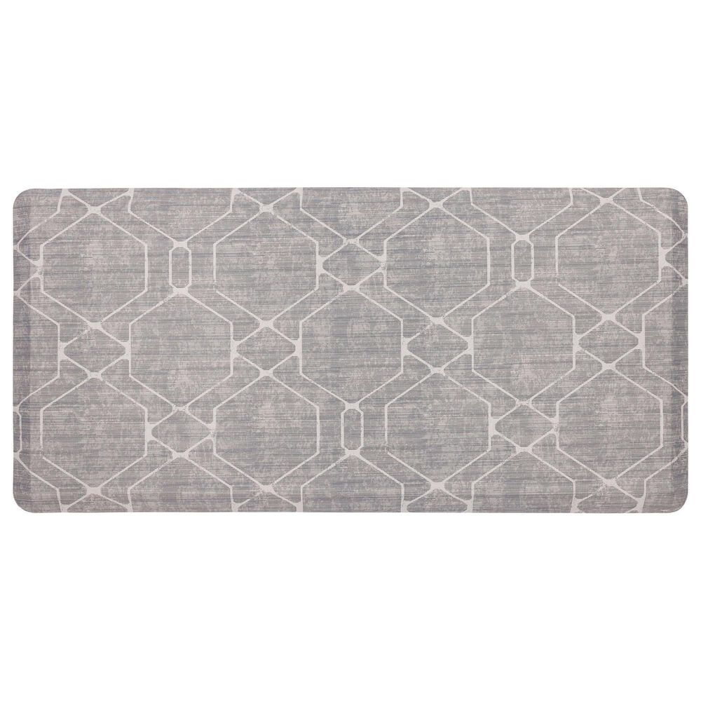 Mohawk Dri-Pro Deluxe Diamond Fret 1"6" x 2"6" Multicolor Door Mat, , large