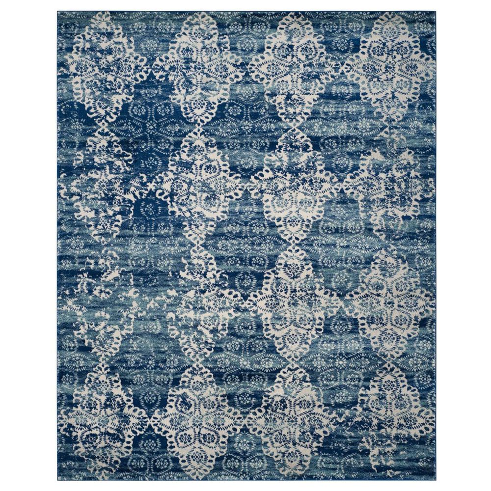 Safavieh Evoke EVK266F 10" x 14" Royal and Ivory Area Rug, , large