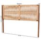Baxton Studio Holitz King Headboard in Walnut Brown and Light Brown, , large