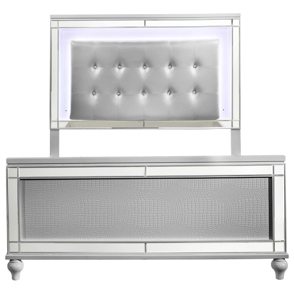 New Heritage Design Valentino Queen Bed in Silver, , large
