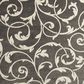 Central Oriental Terrace Tropic Macala 9"10" x 12"10" Stone and Snow Area Rug, , large