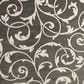 Central Oriental Terrace Tropic Macala 9"10" x 12"10" Stone and Snow Area Rug, , large
