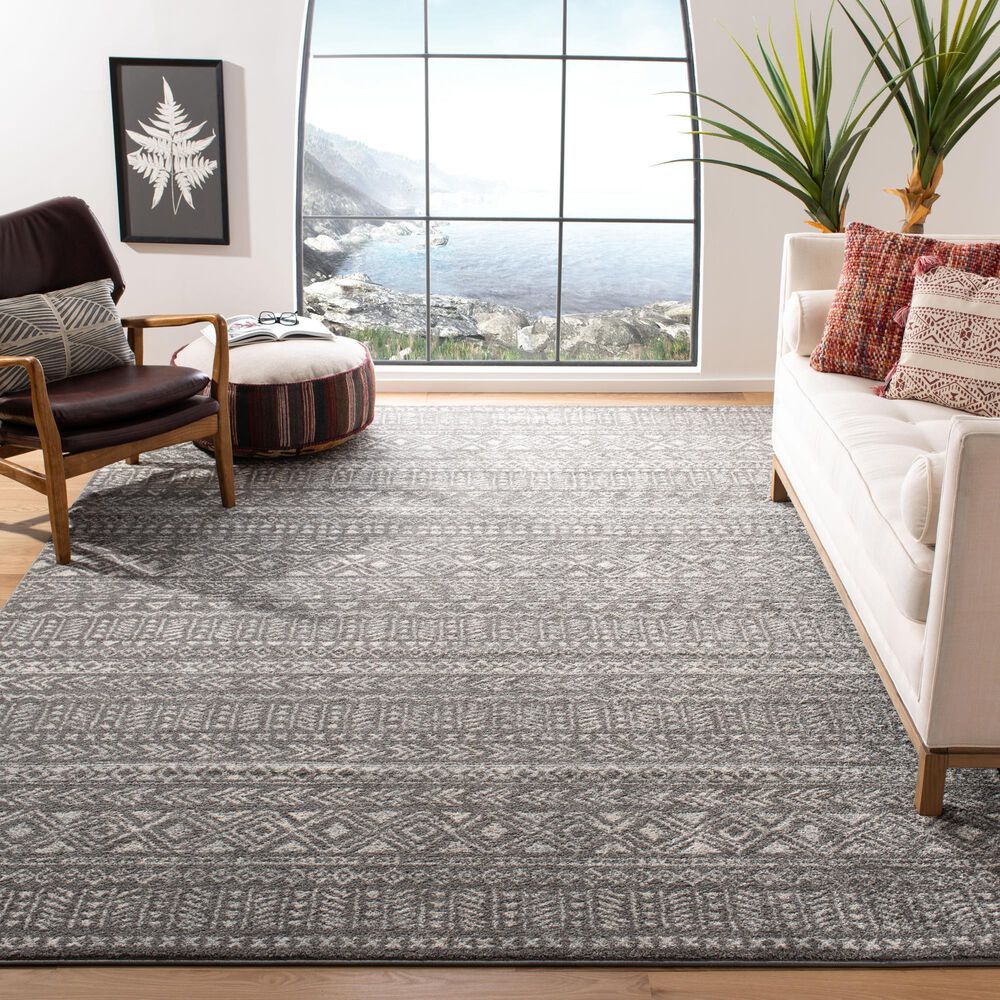 Safavieh Tulum Transitional  8&#39; x 10&#39; Dark Grey Area Rug, , large