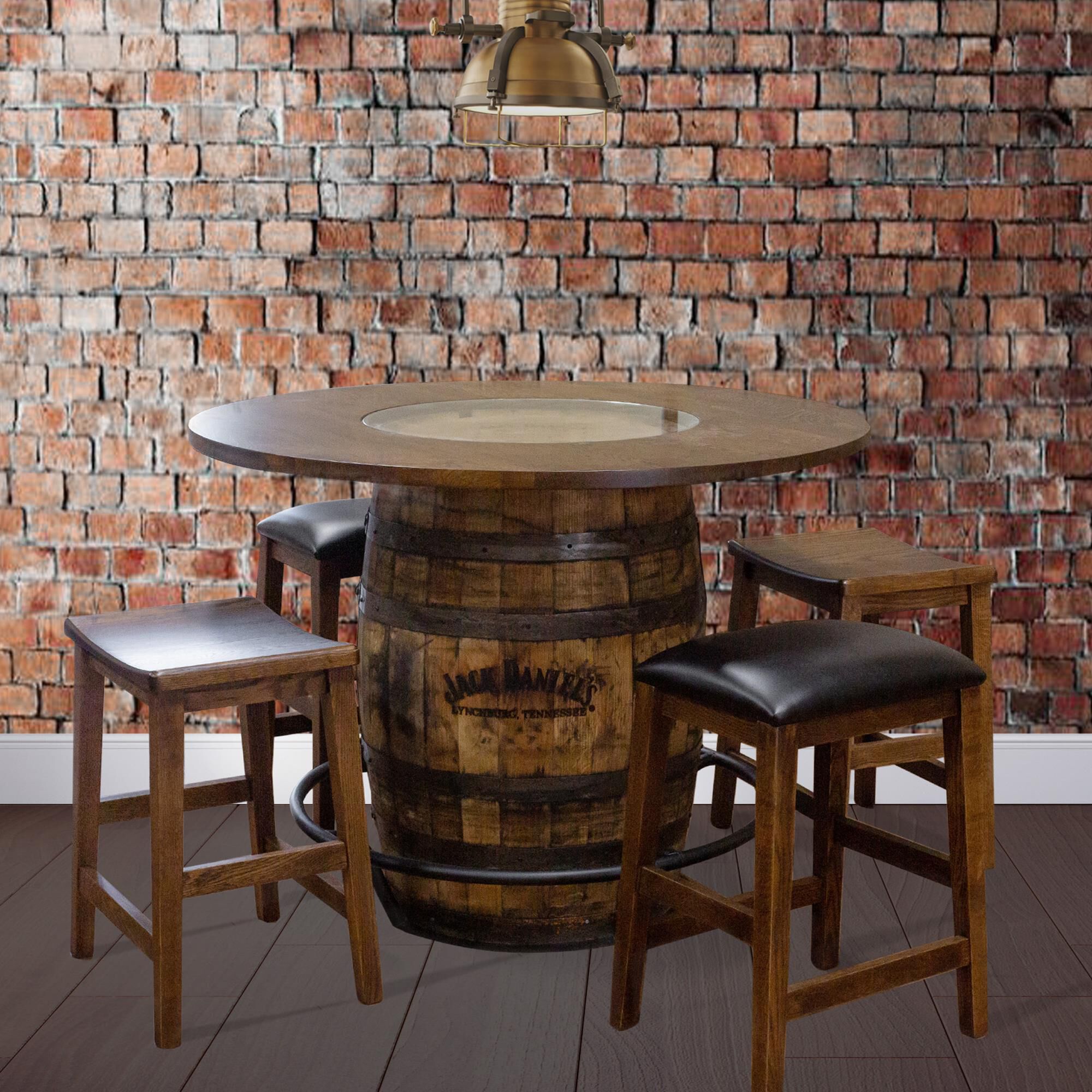 Whiskey barrel pub table and chairs 2025