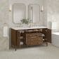 James Martin Vanities Mirin 60" Double Vanity in Mid Century Walnut with 3 cm White Zeus Quartz Top, , large