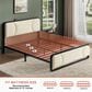 HOMLUX Queen Upholstered Platform Storage Bed in Beige, , large