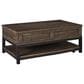 Ashley Johurst Lift Top Cocktail Table in Grayish Brown and Black, , large