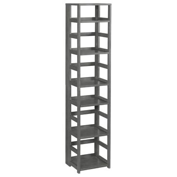 Regency Global Sourcing Flip Flop 67" Folding Bookcase in Gray, , large