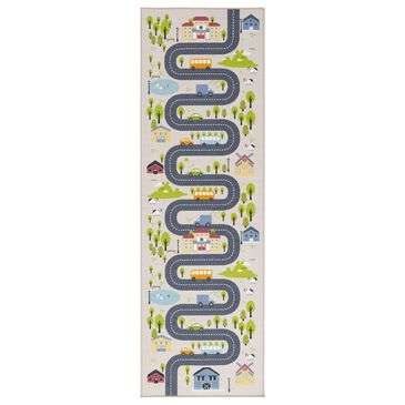 Safavieh Kids Playhouse 2"2" x 6" Beige and Green Runner, , large