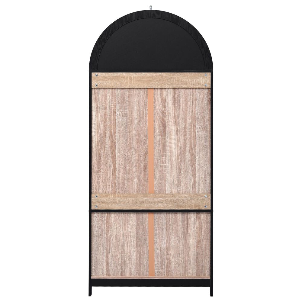 HOMLUX 71" Arched Kitchen Pantry Cabinet in Black, , large