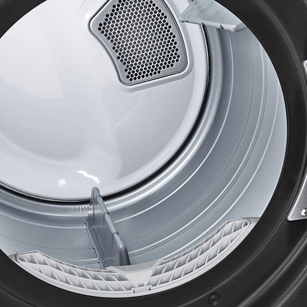 LG 7.4 Cu. Ft. Smart Front Load Gas Dryer with TurboSteam in Black Steel, , large