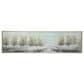 Maple and Jade 20" x 71" Tree Wall Art with Brown Frame in Green, Black and Cream, , large