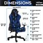 Techni Sport ProGamer2 Gaming Chair in Blue and Black, , large