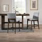 New Heritage Kody Counter Stool with Gray Upholstery in Dark Walnut, , large