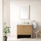 James Martin Vanities Hudson 36" Single Bathroom Vanity in Light Natural Oak with 3 cm Eternal Jasmine Pearl Quartz Top and Rectangular Sink, , large