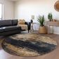 Dalyn Rug Company Nouveau NV17 8" Round Charcoal Indoor/Outdoor Area Rug, , large