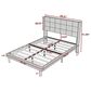 HOMLUX Full Upholstered Platform Bed Frame with Tufted Headboard in Dark Gray, , large