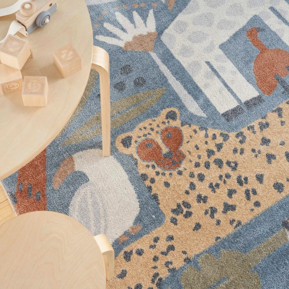 Nourison Astra Machine Washable 5&#39;3&quot; x 7&#39; Multicolor Kids Rug, , large