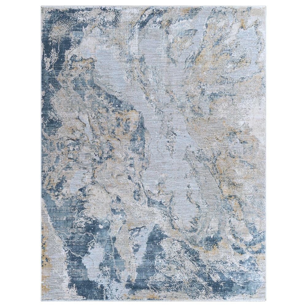 Surya Brunswick 7"10" x 10"3" Sage, Gray, White and Blue Area Rug, , large