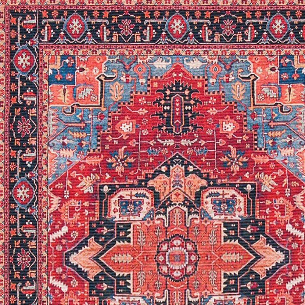 Safavieh Serapi 4&#39; x 6&#39; Red and Blue Area Rug, , large