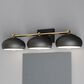 Vaxcel Belmont 3-Light Bathroom Vanity in Matte Black and Satin Brass, , large