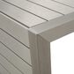 Hearth and Haven Cape Coral C-Shaped Patio Side Table in Silver, , large