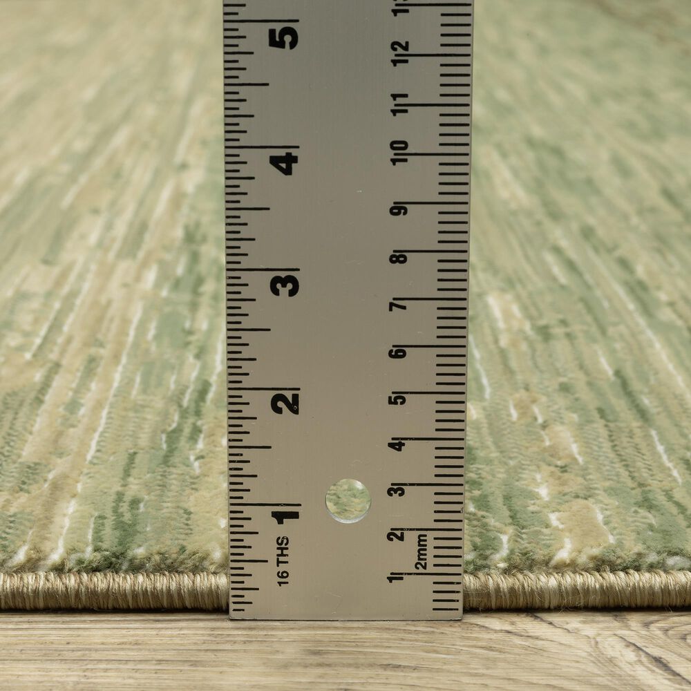Oriental Weavers Reed 2&#39;3&quot; x 7&#39;6&quot; Beige and Green Runner, , large