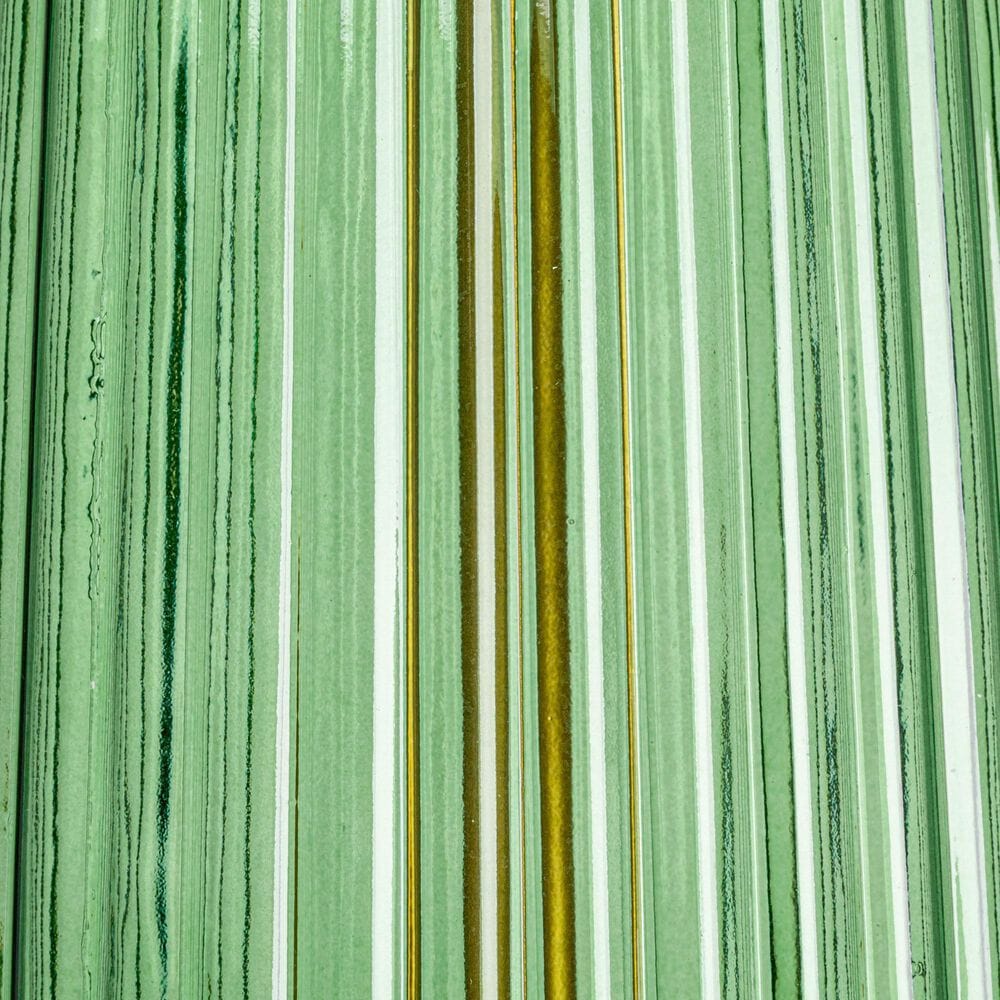 Creative Coop Bernadette Ribbed Glass Table Lamp in Green, , large