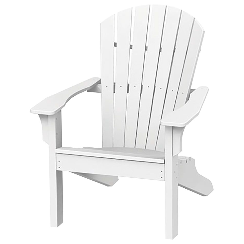 Oceanside Shell Back Adirondack Chair in White, , large