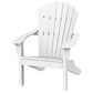 Oceanside Shell Back Adirondack Chair in White, , large
