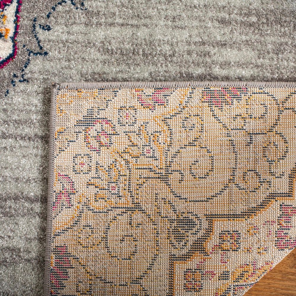 Safavieh Madison MAD153R 2&#39;3&quot; x 8&#39; Light Grey and Fuchsia Runner, , large