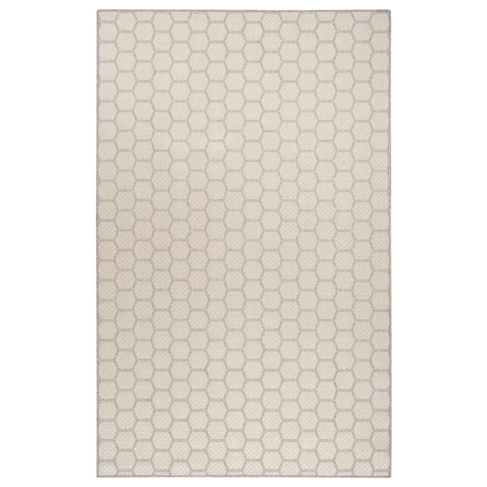 Nourison Twist Reversible 6&#39; x 9&#39; Grey Indoor/Outdoor Area Rug, , large