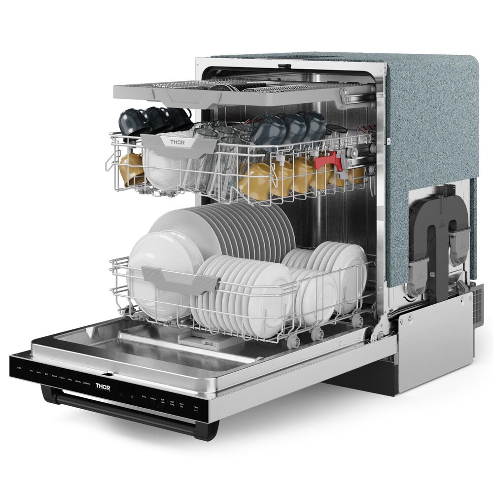 THOR KITCHEN Gordon Ramsay 24&quot; Built-In Dishwasher with Black Handle Kit in Stainless Steel, , large