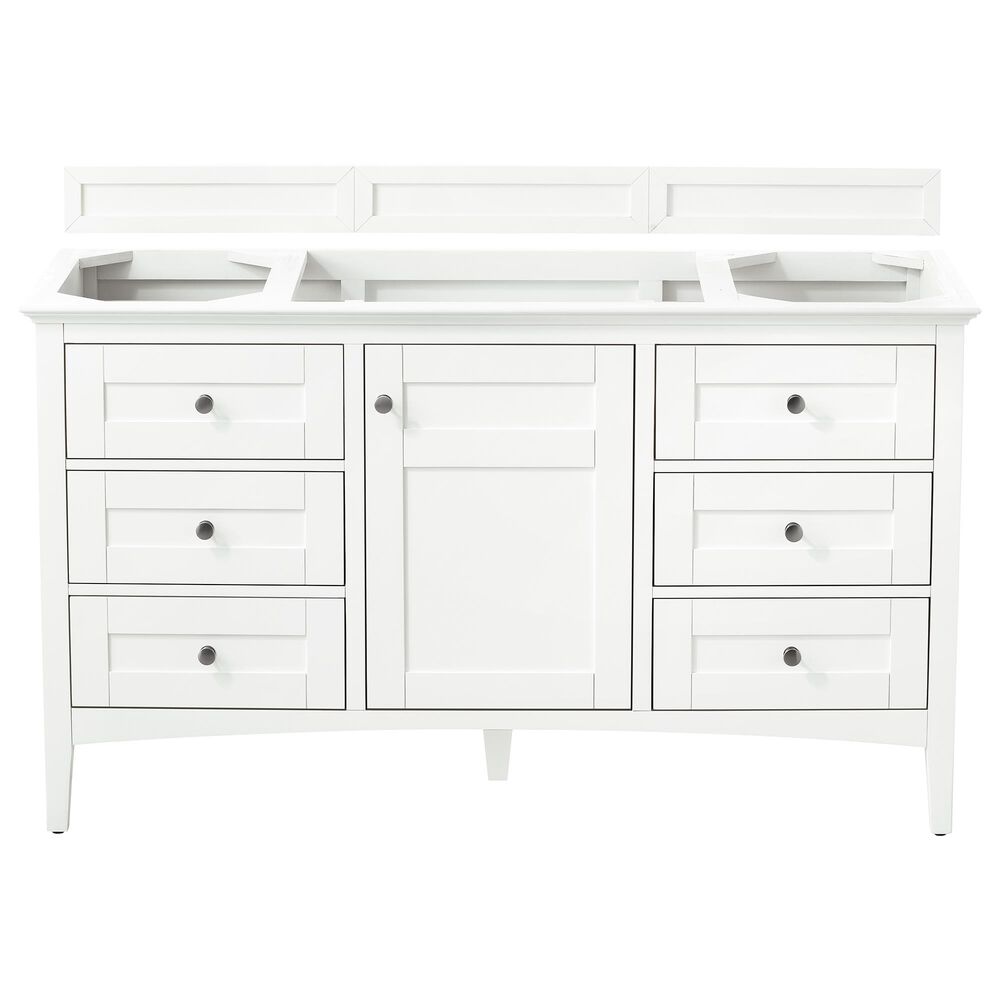 James Martin Palisades 60" Single Vanity Cabinet in Bright White, , large