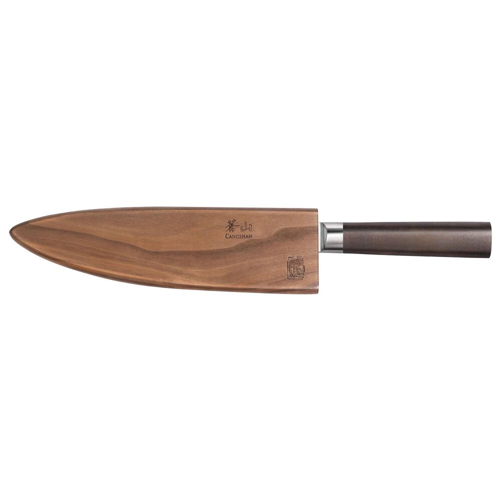 Cangshan Haku 8&quot; Chef&#39;s Knife with Sheath in Dark Brown and Silver, , large