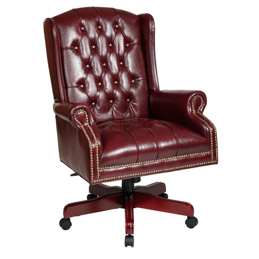 OSP Home Work Smart Executive Chair in Brown, , large