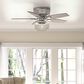 Hunter Bennett Low Profile 44" Ceiling Fan with LED Light in Brushed Nickel, , large