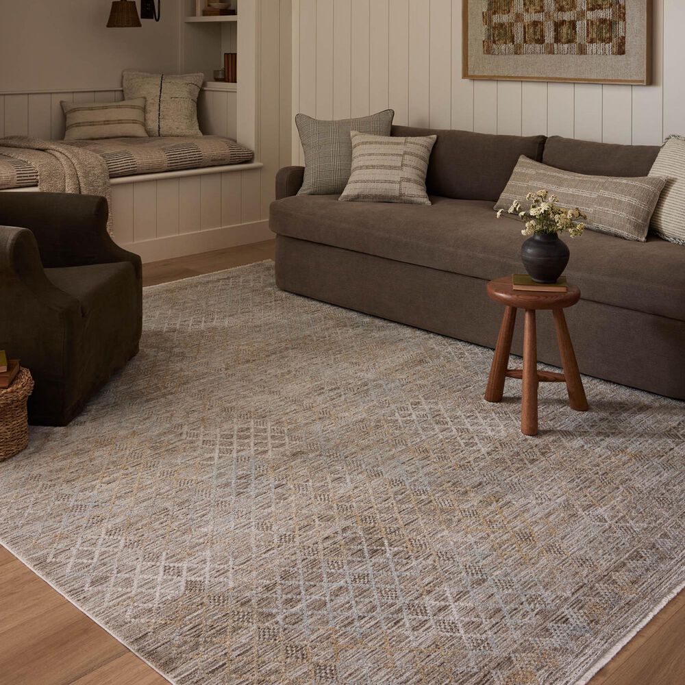 Amber Lewis x Loloi Cali 6&#39;7&quot; x 9&#39;2&quot; Taupe and Multicolor Area Rug, , large