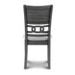 New Heritage Design Gia 47" Round Storage Dining Table and 4 Upholstered Dining Side Chairs in Gray/Gray, , large
