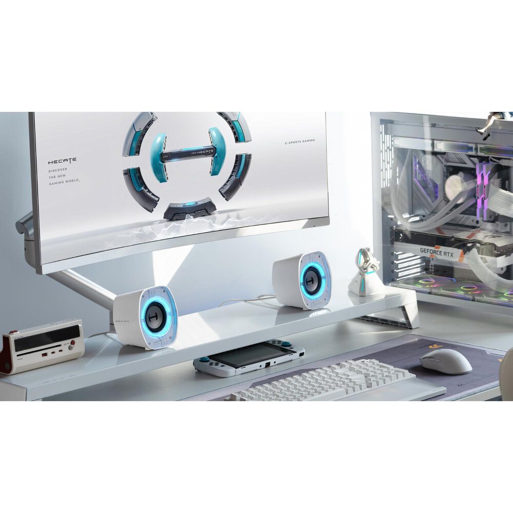 Edifier G1000 II Bluetooth Gaming Speaker System with RGB Lighting Effects in White, , large