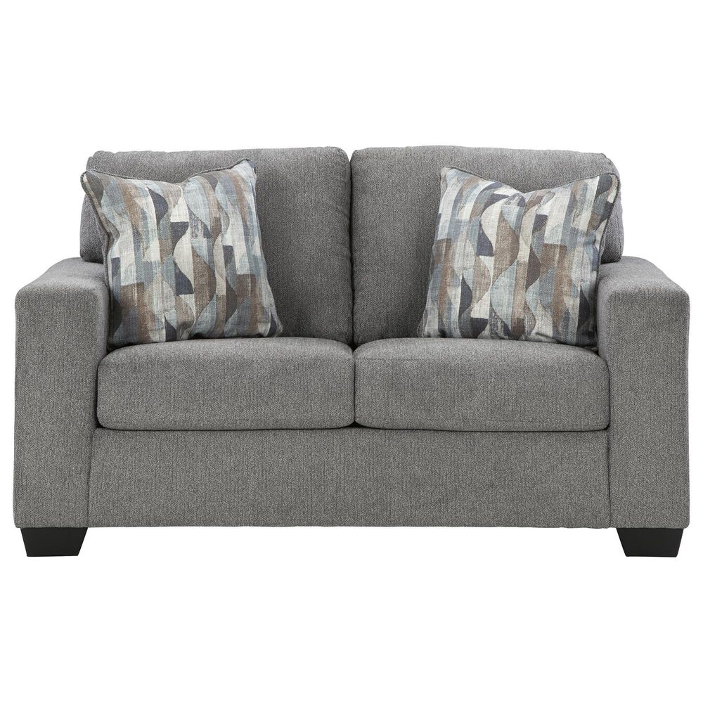 Ashley Deltona Stationary Sofa and Loveseat Set in Graphite, , large