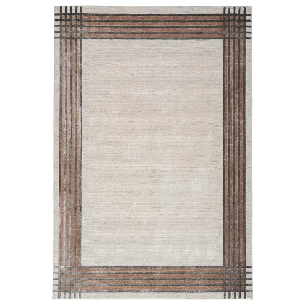Nourison Desire 9" x 12" Ivory and Silver Area Rug, , large