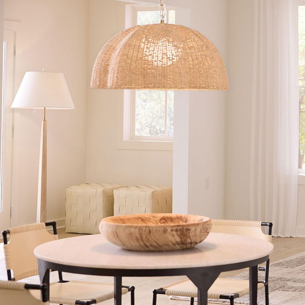 Jamie Young Norbury 1-Light Small Palm Leaf Pendant in Natural, , large