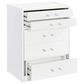 Pacific Landing Danbury 3-Drawer Makeup Vanity Set in White High Gloss, , large