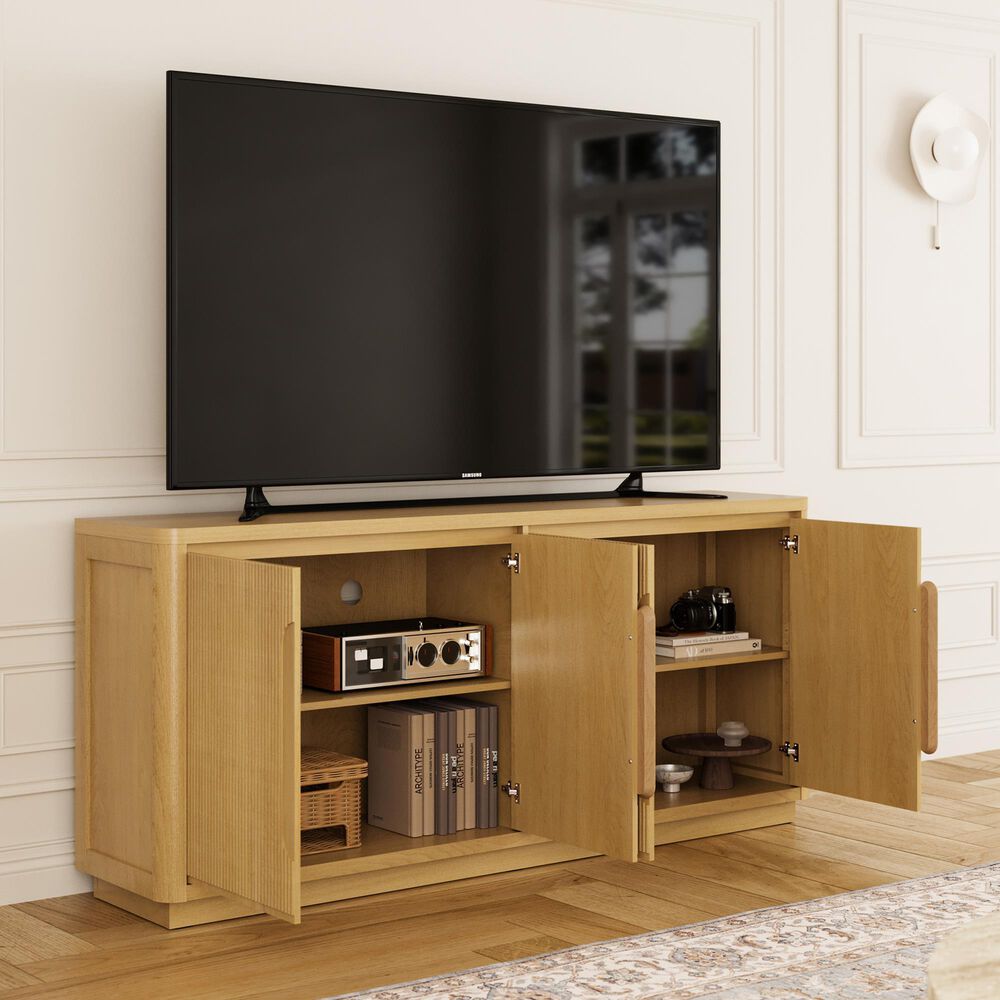 HOMLUX 70" Modern Storage TV Stand in Walnut, , large